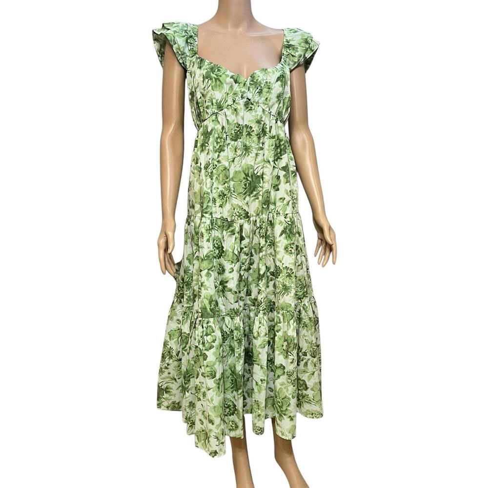 Abercrombie & Fitch Green Floral Maxi Dress